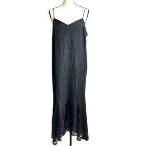 Vintage 80s A La Carte Lingerie Satin Dress